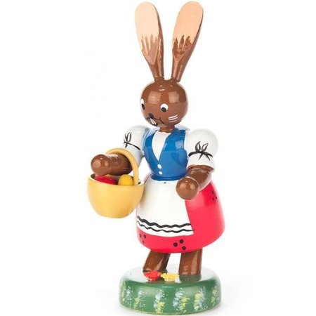 ALEXANDER TARON Alexander Taron 224-356 Dregeno Easter Figure - Bunny Lady with Egg Basket 224-356